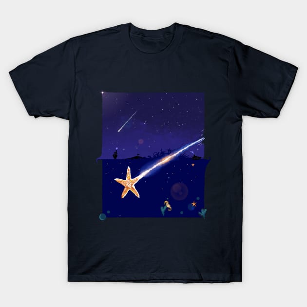 Shooting Starfish T-Shirt by TenomonMalke
